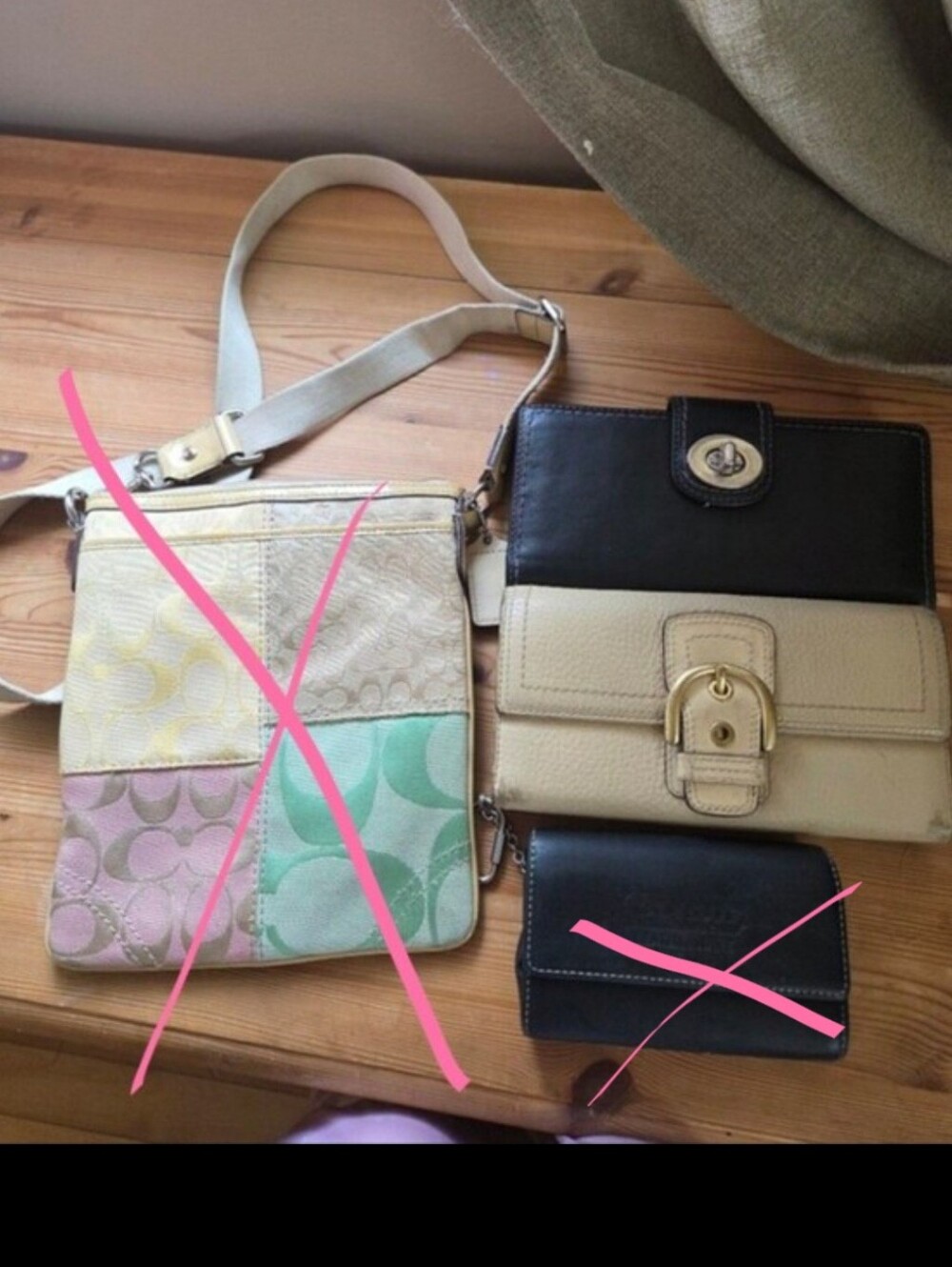 Coach 2000s bundle of 2 wallets